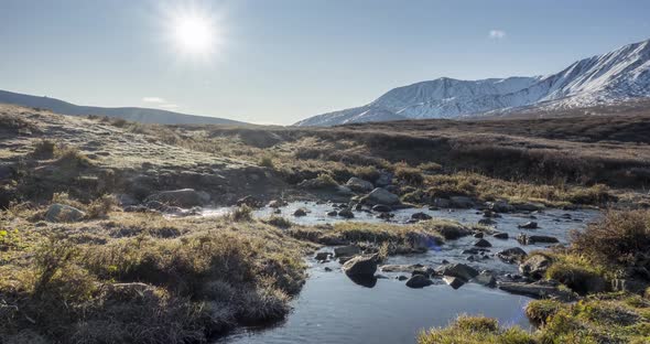 Mountain Meadow Timelapse at the Summer or Autumn Time