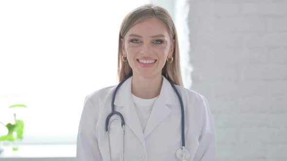 Portrait of Lady Doctor Smiling at Camera