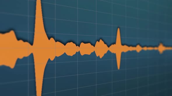 Sound or Audio Waveform on Black Background