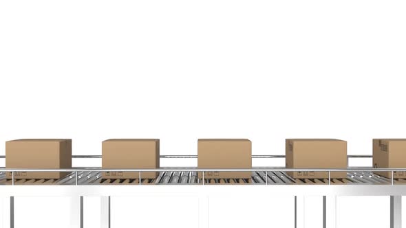 Parcels on conveyor belt alt