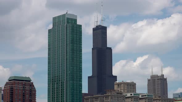 City Skyscraper Timelapse Chicago Downtown
