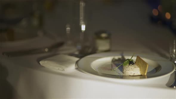 Decorated Table for a Luxury Wedding Dinner