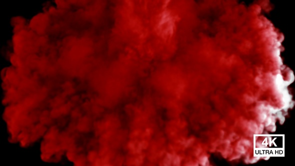 Streaming And Spreading Red Color Smoke From Top To Down 4K alt