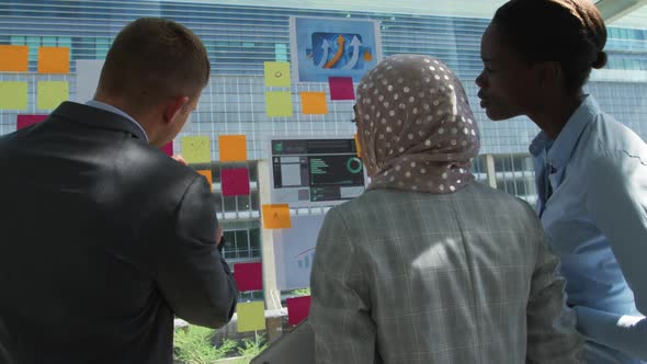 Young business people meeting in a modern office