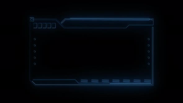 Hud Frame Digital Technology Plexus Lines, Alpha Channel