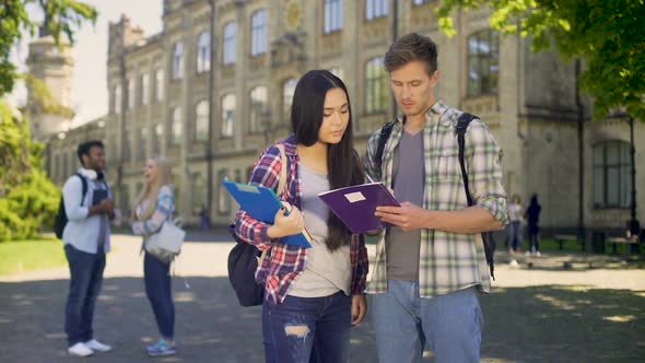 Pair of Undergraduate Students Quickly Making up Working Plan of Joint Project