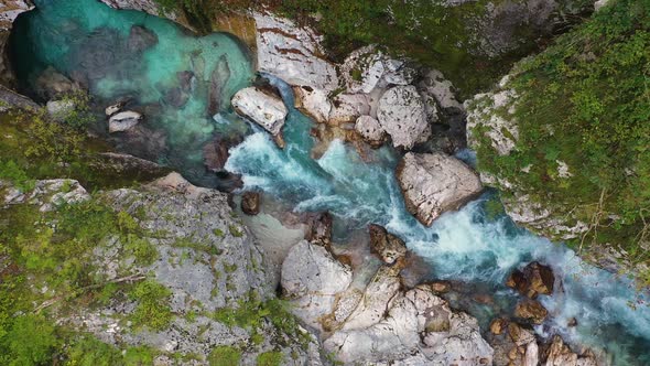 Mountains River Soca in the Triglav National Park