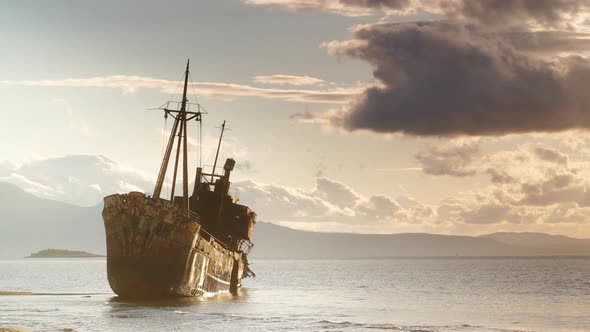 Shipwreck near Gythio Greece