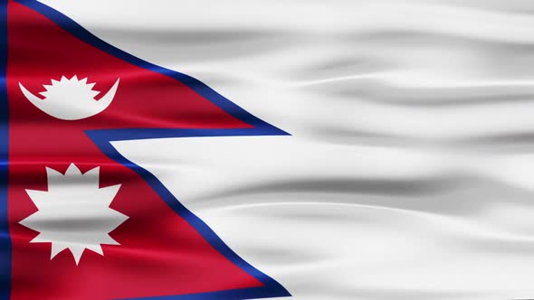 Nepal Flag Waving