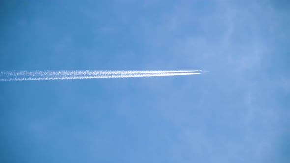 Airliner Cruising High in the Sky