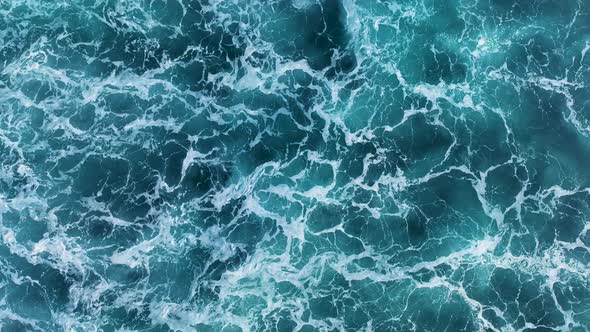 Background Textured Sea Storm aerial view 4 K