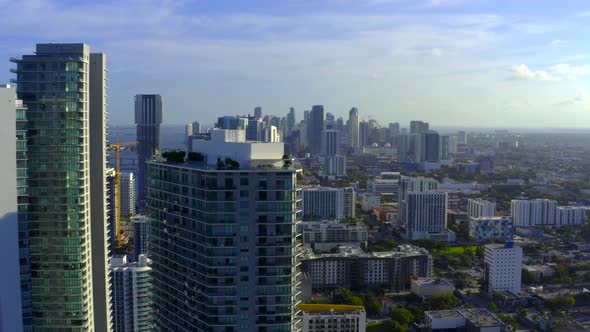 Aerial Footage Towers Of Miami 4k Video