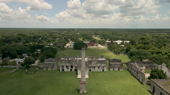 View of entire hacienda in Yucatan