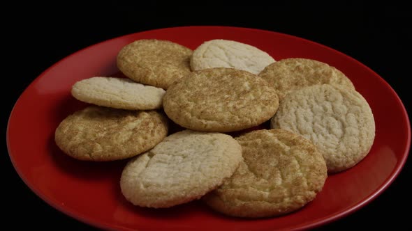 Cinematic, Rotating Shot of Cookies on a Plate - COOKIES 133