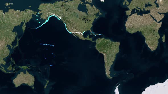 United States Of America World Map alt