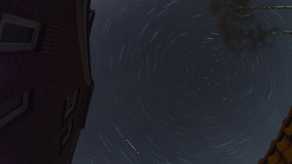 Beautiful timelapse with star trails