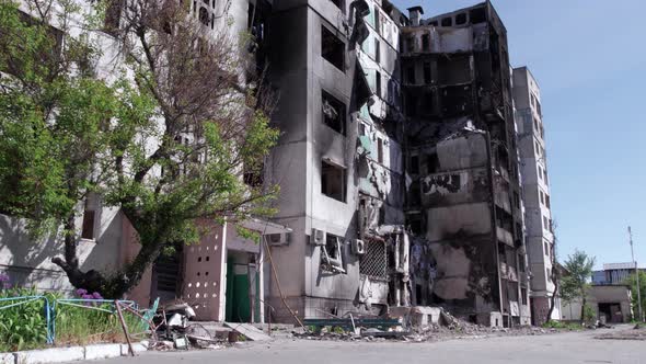 War in Ukraine  Destroyed Building in Borodyanka Bucha District