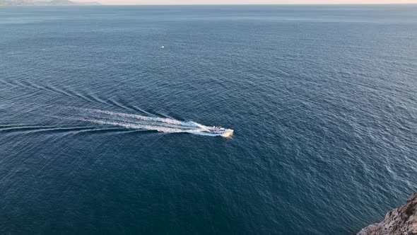 Yacht Sails on the Port of the Mediterranean Sea Turkey Alanya