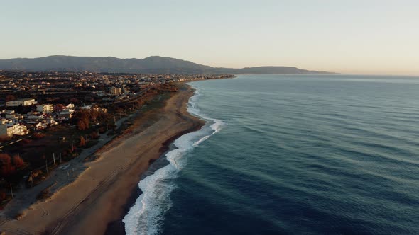 Aerial View of the Ionian Coast of Calabria