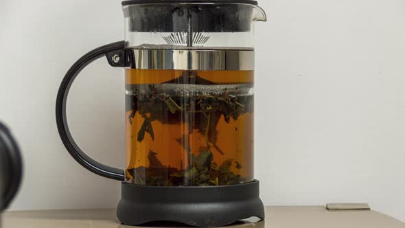 Teapot on white background