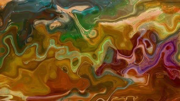 Abstract Colorful Water Paint Marble Liquid Animation