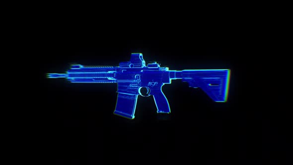 Assault Rifle Hologram Loop Rotation