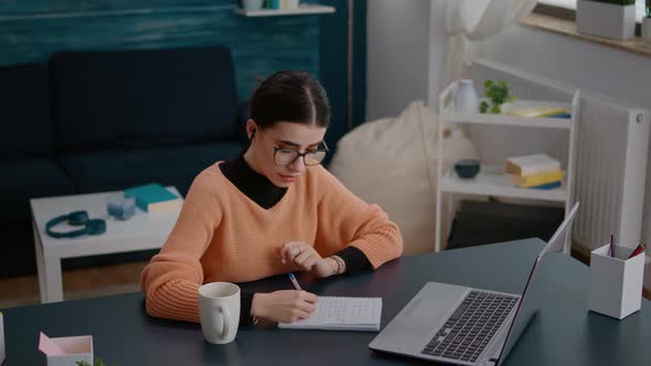 Female Student Attending Online Lesson on Videoconference