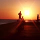 People fishing in sunset - VideoHive Item for Sale