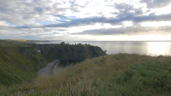 The Dunnottar Castle and the North Sea