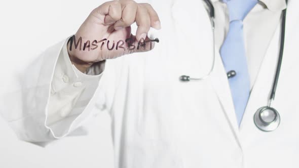 Indian Doctor Writes On Glass Screen Masturbation