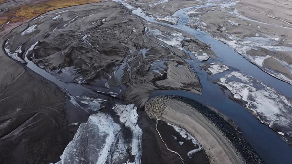 Drone Flight Over Hvannagil Canyon