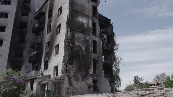 War in Ukraine  Destroyed Building in Borodyanka Bucha District