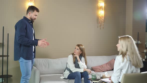 Couple at Reception with Family Therapist