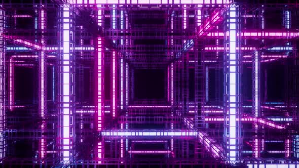 Neon Grid VJ loop