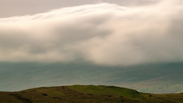 Time lapse video of cloudsing over Wild Boar Fell and the Mallerstang Cumbria UK
