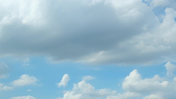 4K Sky Time lapse, Clear very nice soft blue sky, white rolling