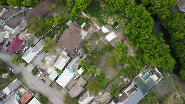 a Small Town View From the Air