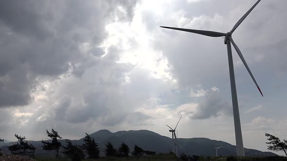 A Wind Farm Park in Power Plant Station