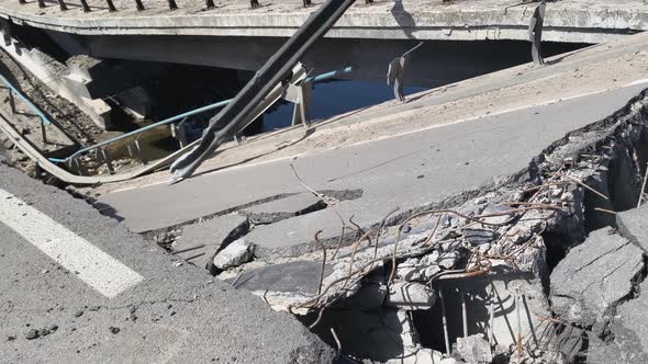 Bucha, kyiv, Ukraine 01.04.2022: War in Ukraine. Chaos and devastation on the outskirts of Bucha