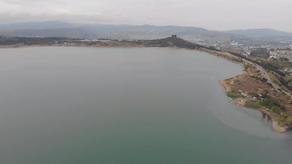 Aerial view of Tbilisi Sea,  Autumn