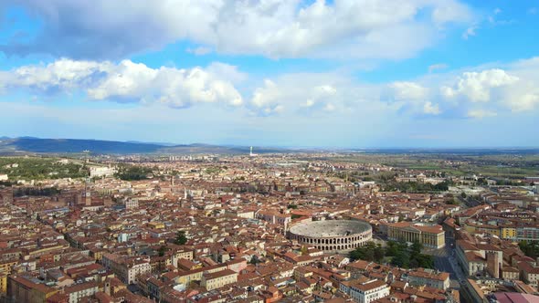 Flying over Verona Arena