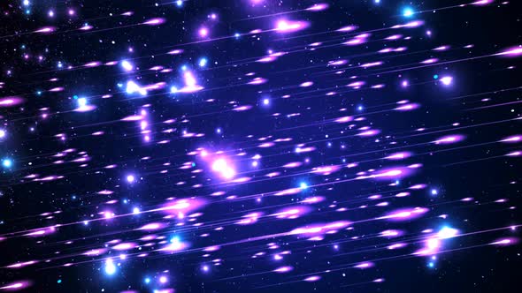 Shooting Stars Blue Space Loop Background