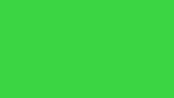 Fitness Beautiful Slim Brunette Sport Woman Jogging on a Green Screen Chroma Key