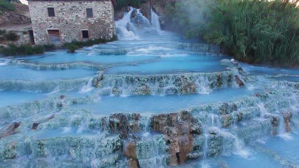 Natural thermal waterfalls of Saturnia