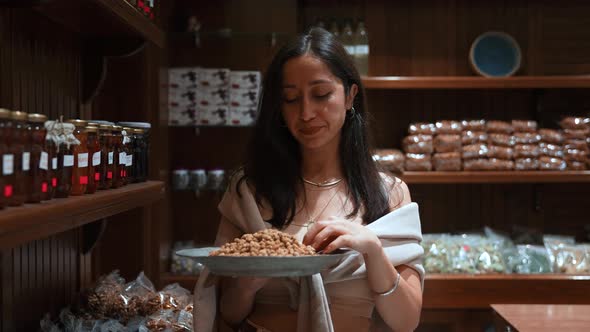 Woman Tastes Local Turkish Flavor