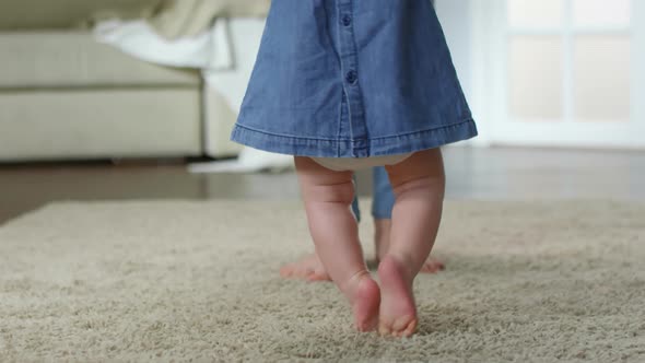 Baby Girl Learning to Walk