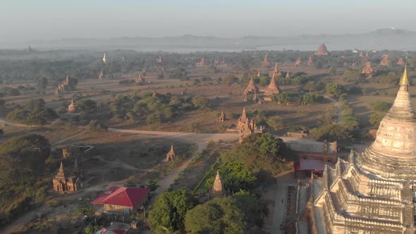 Aerial view of Old Bagan temple site.