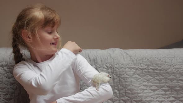 Little Girl With Pets alt