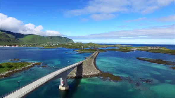 Bridges on Lofoten islands in Norway