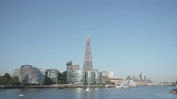 The Shard and City Hall in London, shot from the Tower Bridge